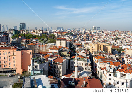 Aerial view of Istanbul historical district on sunny day 94251319