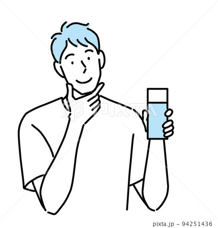 この化粧品に満足している男性 この化粧品に満足している男性 94251436