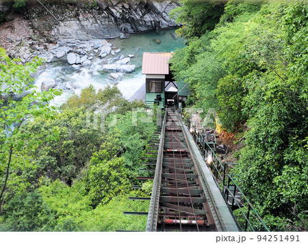 和の宿 ホテル祖谷温泉のケーブルカーから見た景色　徳島県三好市池田町松尾松本 94251491