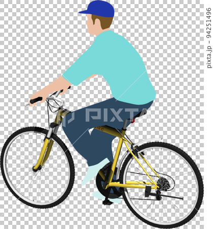 自転車マウンテンバイクの背景透明イラスト。運転手付き 94251496