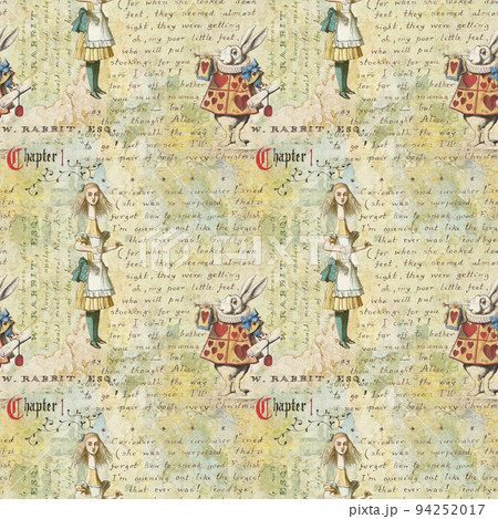 Alice in Wonderland seamless pattern Alice in Wonderland seamless pattern 94252017