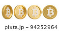 Set of Coin bitcoin in different shape isolated on white background 94252964