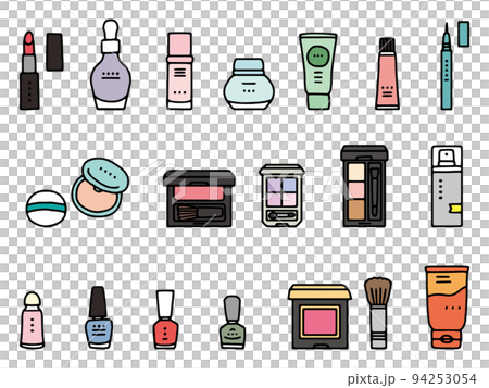 Cosmetics, makeup, cosmetics various illustration set 94253054