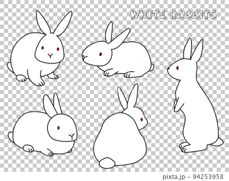 White Rabbit 5 Pose Set White Rabbit 5 Pose Set 94253958