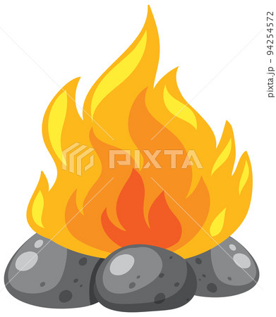 A campfire on white background 94254572