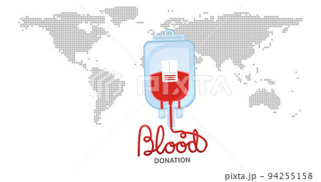 Image of blood donation icon and text over world map Image of blood donation icon and text over world map 94255158