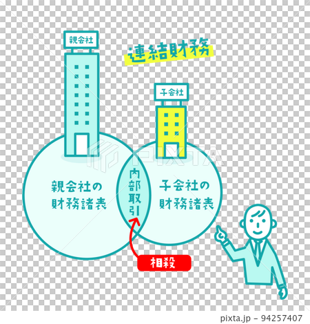 財務会計のイラストアイコン 94257407