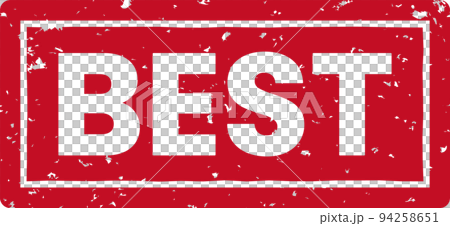 Illustration of a red stamp with the word "best" on it 94258651