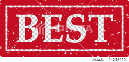 Illustration of a red stamp with the word "best" on it 94258653