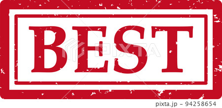 Illustration of a red stamp with the word "best" on it Illustration of a red stamp with the word "best" on it 94258654