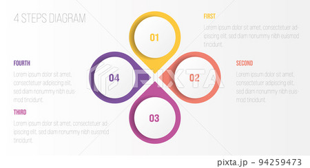 4 steps process modern infographic diagram 94259473