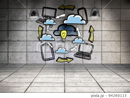 Electrical devices in grey room 94260115
