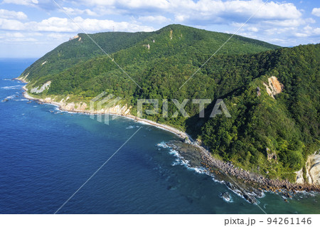 小樽 オタモイ海岸を空撮 94261146