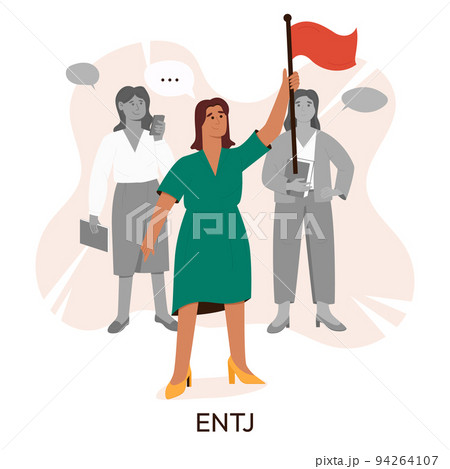 MBTI person types concept. Socionics mbti. Personality test. Flat vector illustration 94264107