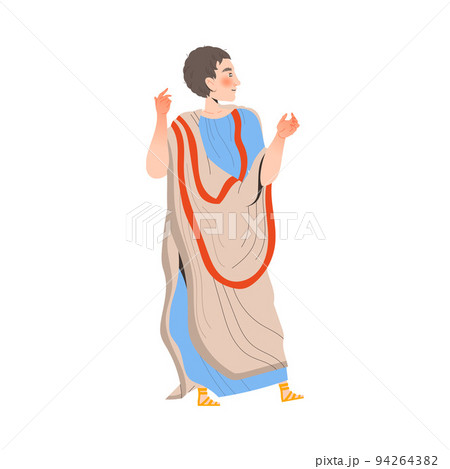 Ancient Man Roman Character as Cultural Ethnicity or Nationality from Classical Antiquity Vector Illustration 94264382