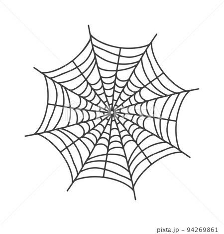 Vector Spider web icon on white for halloween.のイラスト素材 [94269861] - PIXTA