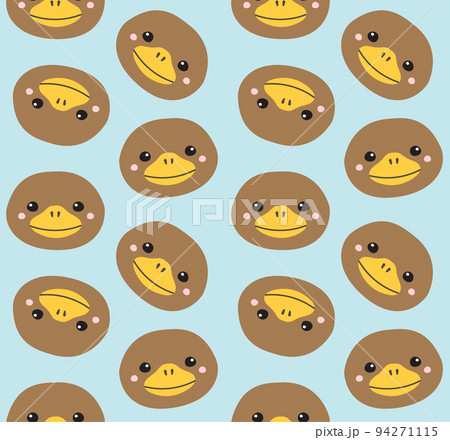 Vector seamless pattern of platypus duckbill face Vector seamless pattern of platypus duckbill face 94271115