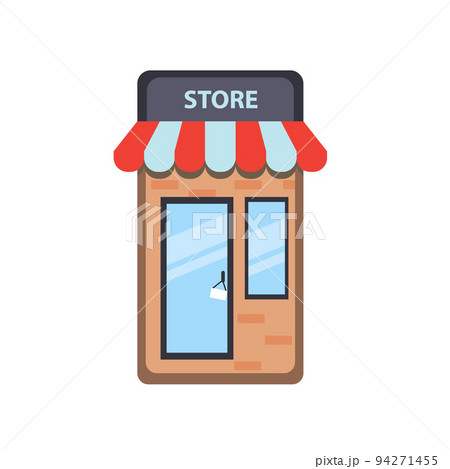 Shop icon with store front facade Shop icon with store front facade 94271455