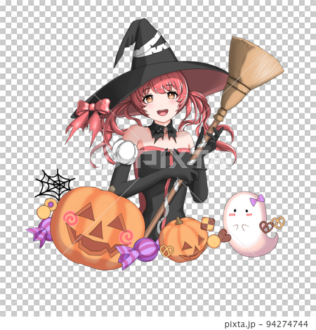 A girl with twin tails in charge of red who cosplayed as a witch A girl with twin tails in charge of red who cosplayed as a witch 94274744