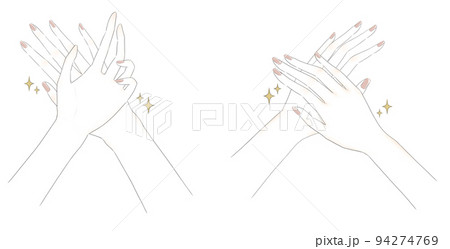 綺麗にハンドケアをしている手のイラスト 94274769