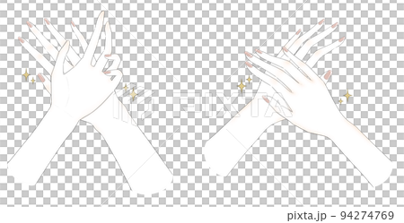 綺麗にハンドケアをしている手のイラスト 94274769