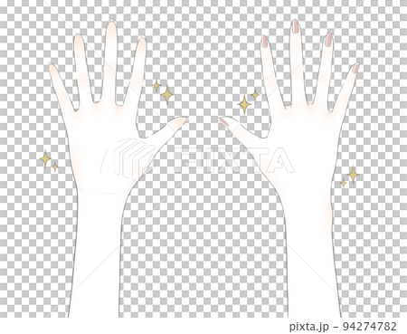 綺麗な手のイラスト（手の甲・手の平両方） 94274782