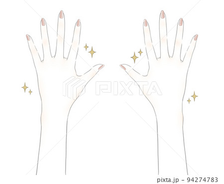 綺麗な手のイラスト（血色あり） 94274783
