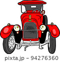 Red retro car sketch. Vintage vector illustration. 94276360