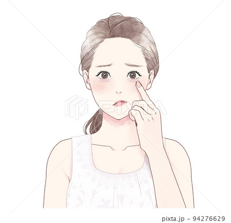 美容　隈に悩む女性 94276629