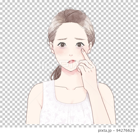 美容　隈に悩む女性 94276629
