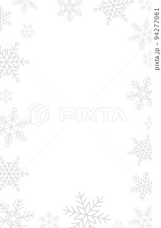 シンプル　クリスマス　結晶　グレー 94277061