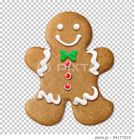 ginger man gingerbread man cookie illustration - Stock