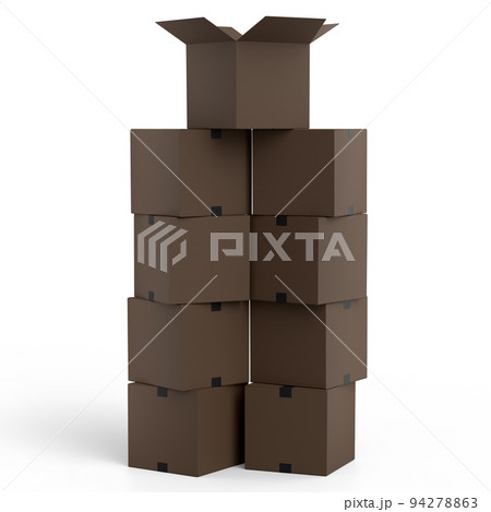 Cardboard box or carton on white background, carrying parcel and online shopping Cardboard box or carton on white background, carrying parcel and online shopping 94278863