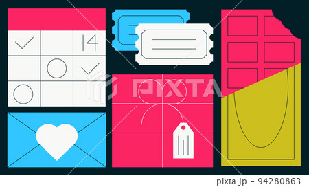 Valentins Day Flat Concept Illustration Valentins Day Flat Concept Illustration 94280863