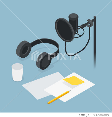 Voice Recording Isometric Illustration 94280869