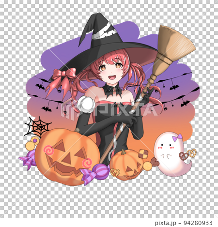 [With background] Girl in red twin tails who cosplayed as a witch 94280933