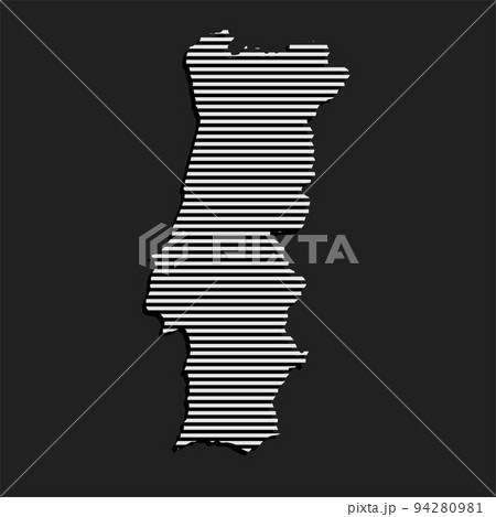 Map Portugal Borders Regions Stock Vector by ©grebeshkovmaxim@gmail.com  377532672