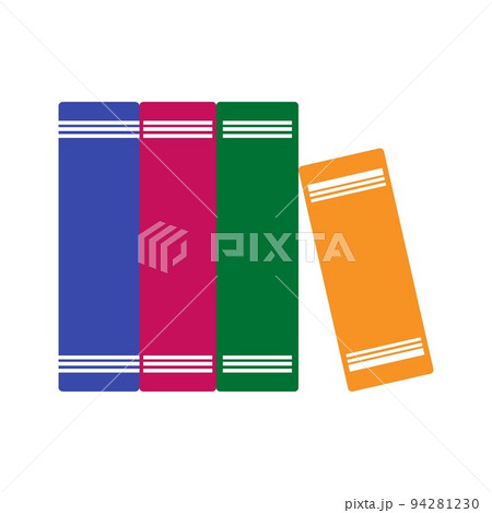 Stack of books on a white background. 94281230