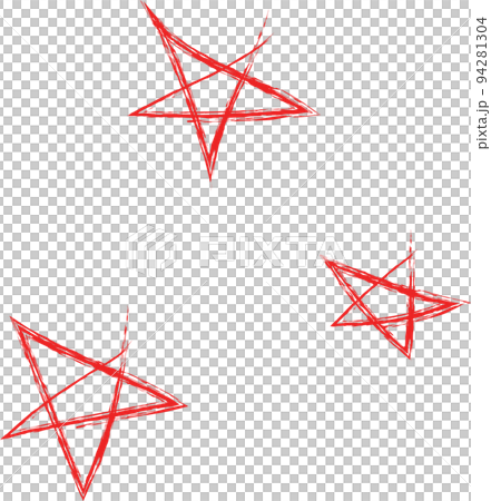 Star shaped red pencil illustration 94281304