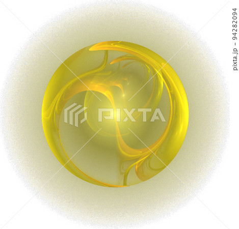yellow round abstract drawing, isolated element, decor yellow round abstract drawing, isolated element, decor 94282094