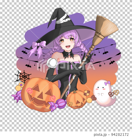 【有背景】cosplay女巫的紫辮少女 94282172