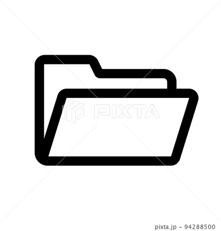 file folder icon black and white