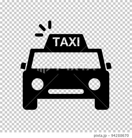 タクシーシルエットアイコンとポップアイコン。ベクター。 タクシーシルエットアイコンとポップアイコン。ベクター。 94288670