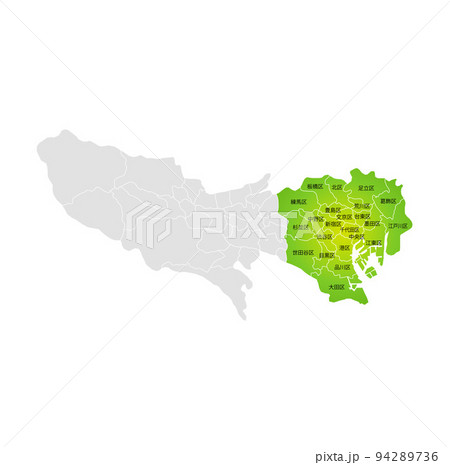 東京都と23区地図 東京都と23区地図 94289736