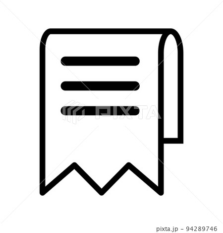 シンプルなレシートアイコン。インボイスアイコン。ベクター。 シンプルなレシートアイコン。インボイスアイコン。ベクター。 94289746