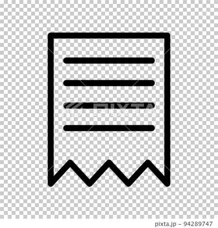 收據或發票圖標。向量。 收據或發票圖標。向量。 94289747