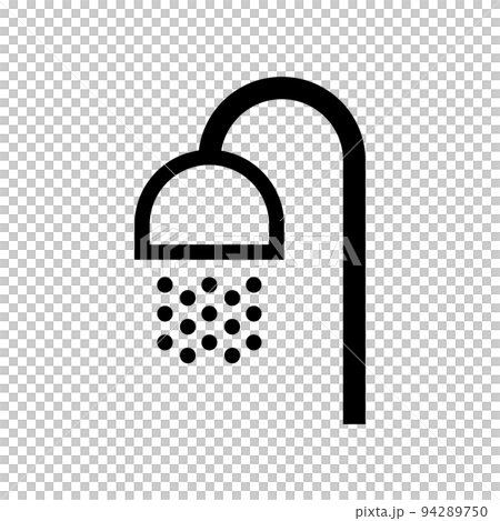 淋浴圖標。水滴落下。向量。 94289750