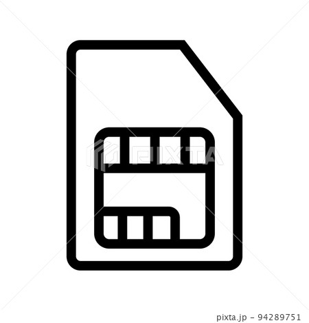 SIMカード。加入者識別モジュール。ベクター。 94289751