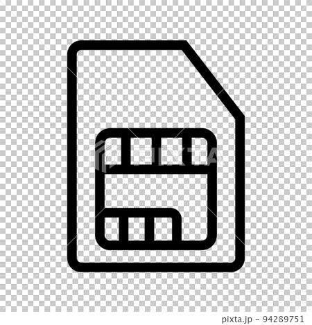 SIMカード。加入者識別モジュール。ベクター。 94289751