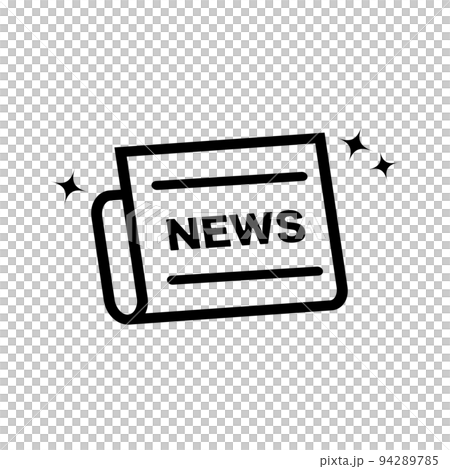 最新ニュースの新聞紙アイコン。ベクター。 94289785